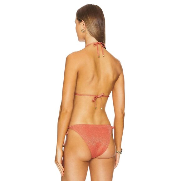 vitamin A Gia Triangle Bikini Top in Terracotta Small New Womens Swimsuit - Picture 2 of 12